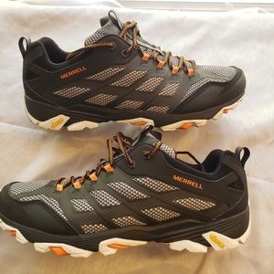 Merrell Vibrant Mens Black/Orange Tennis Shoes 14